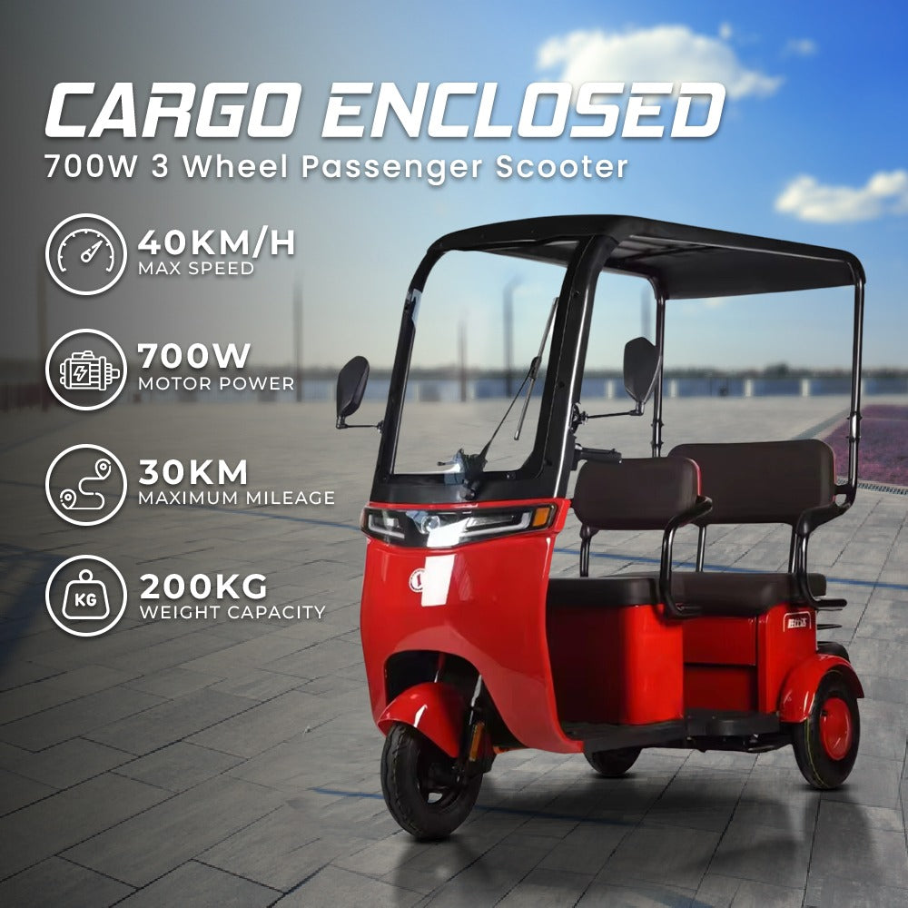 Megawheels Urbanroof 48 v Electric Tricycle for 3 Passengers By Gulf Buggy