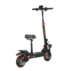 Black T5 electric scooter with a seat
