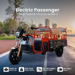 Megawheels Electric Passenger Cargo 48 v Hybrid Tricycle Series 2