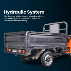 Electric Cargo Tricycle Scooter 1.6 MTR Hydraulic with Normal Tyres