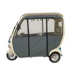 Trishelter 3 Passenger Tricycle With Roof and Side Protective Cover 48 V at Gulf Buggy UAE