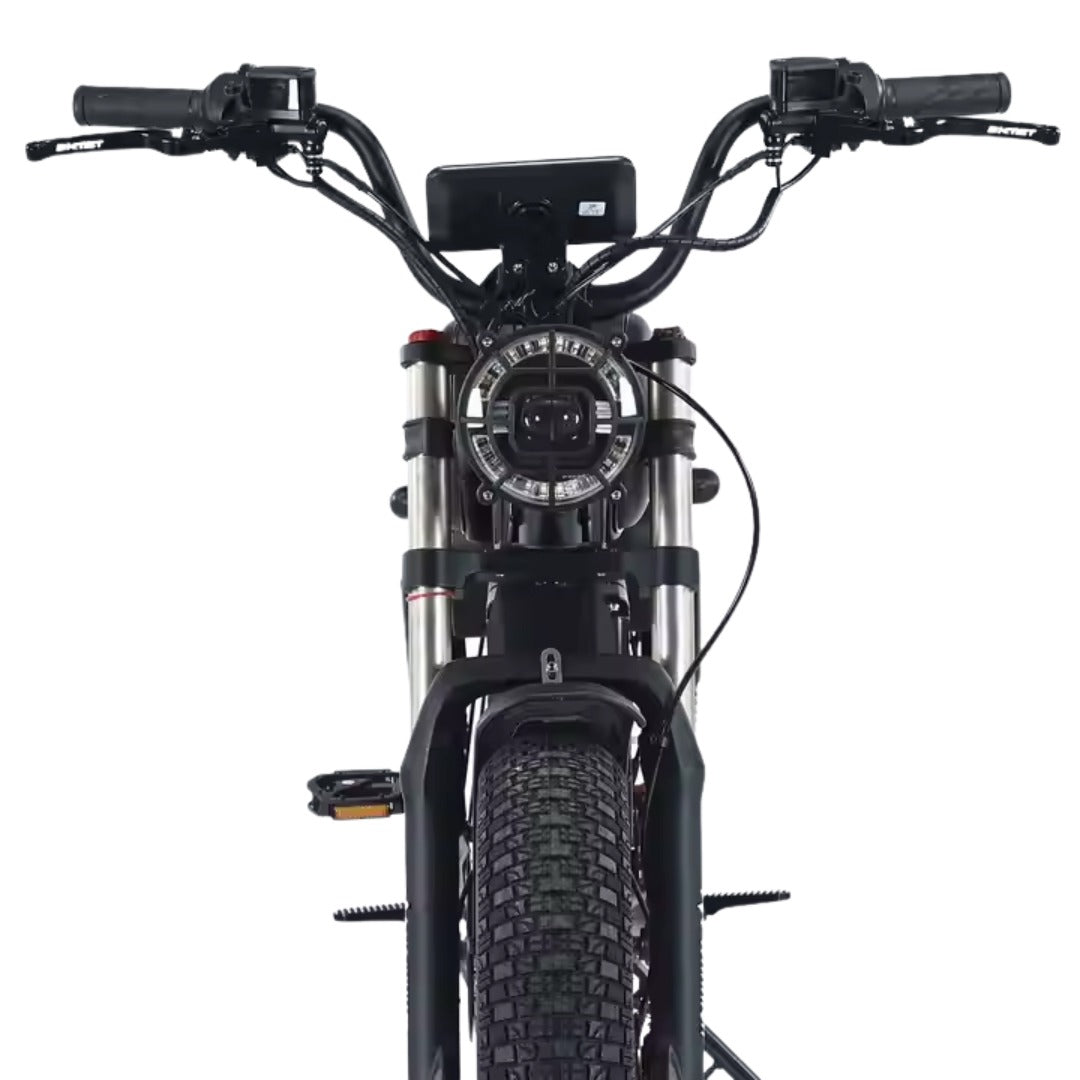 Megawheels Black Warrior Fat Harley Bike 48 V With Removable Lithium Battery