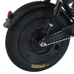 Megawheels Black Warrior Fat Harley Bike 48 V With Removable Lithium Battery