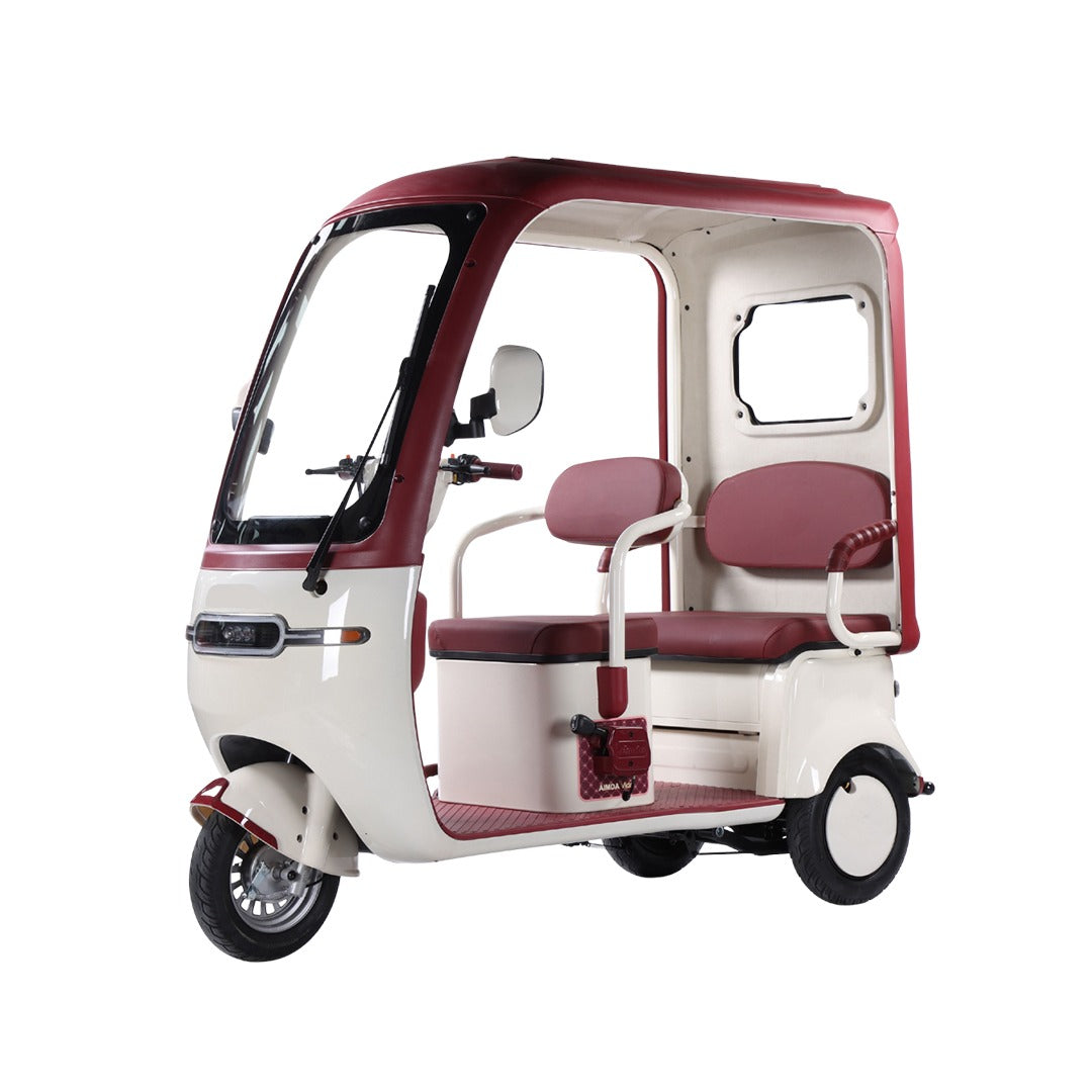 Megawheels 60 V Urban Roof Back Enclosed Electric Scooter Tricycle for 3 Passengers