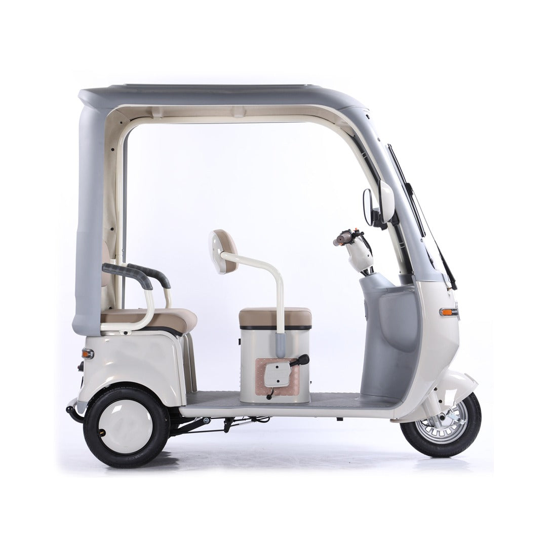 Megawheels 60 V Urban Roof Back Enclosed Electric Scooter Tricycle for 3 Passengers