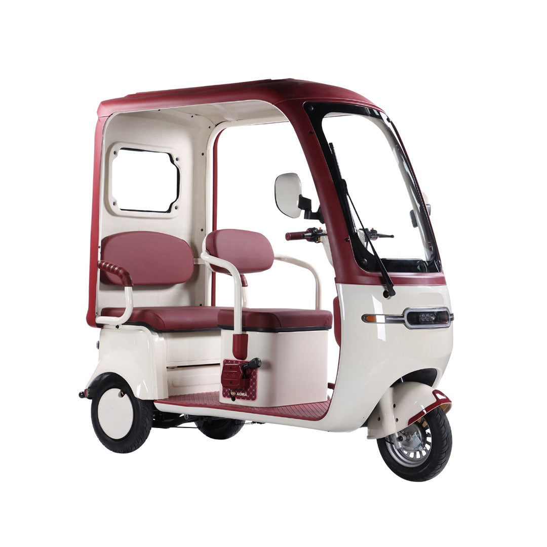 Megawheels 60 V Urban Roof Back Enclosed Electric Scooter Tricycle for 3 Passengers