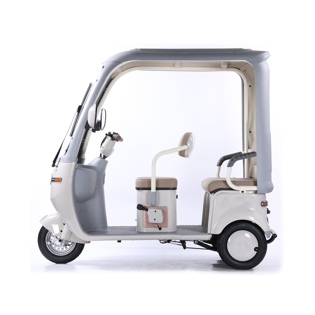 Megawheels 60 V Urban Roof Back Enclosed Electric Scooter Tricycle for 3 Passengers