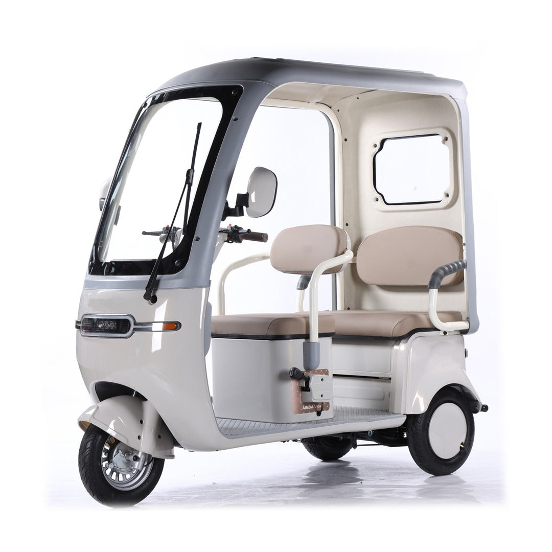 Megawheels 60 V Urban Roof Back Enclosed Electric Scooter Tricycle for 3 Passengers