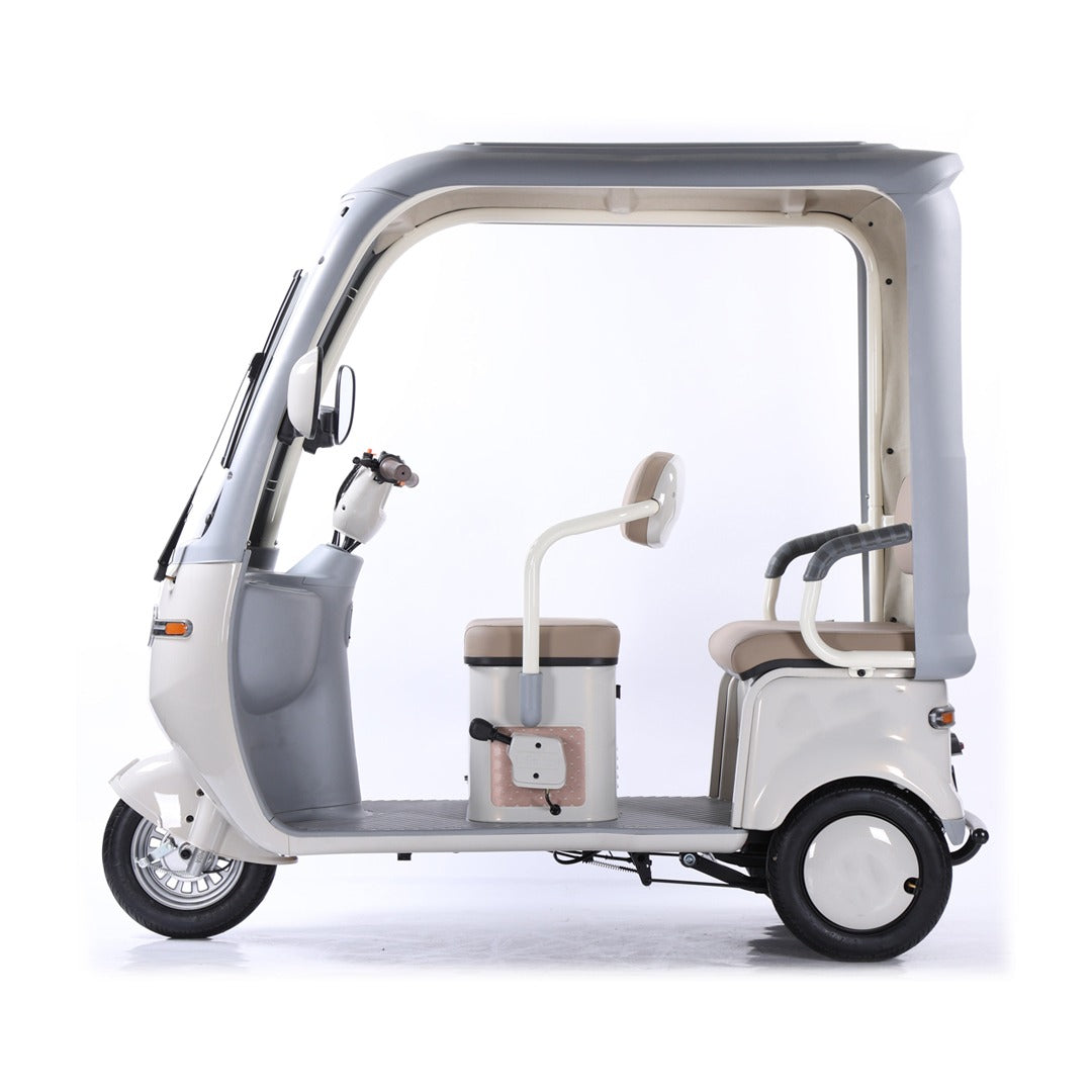 Megawheels 60 V Urban Roof Back Enclosed Electric Scooter Tricycle for 3 Passengers