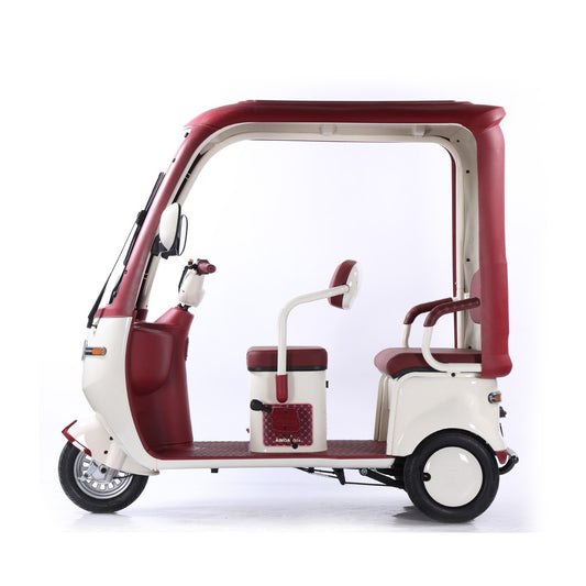 Megawheels 60 V Urban Roof Back Enclosed Electric Scooter Tricycle for 3 Passengers