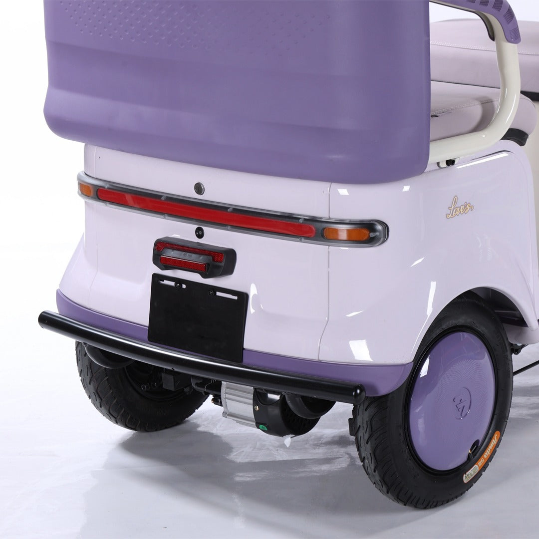 Megawheels 60 V Urban Roof Back Enclosed Electric Scooter Tricycle for 3 Passengers
