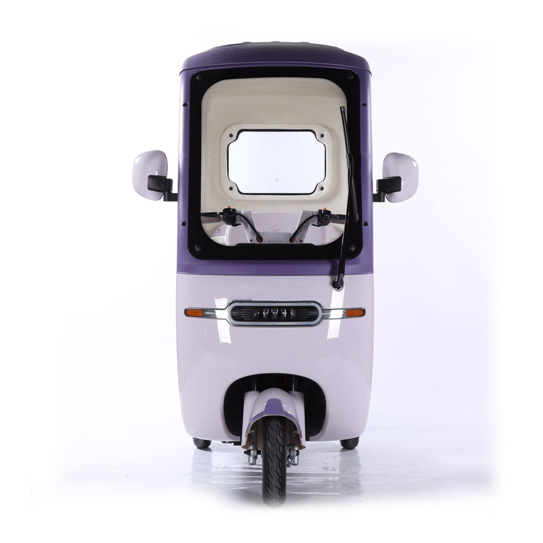Megawheels 60 V Urban Roof Back Enclosed Electric Scooter Tricycle for 3 Passengers