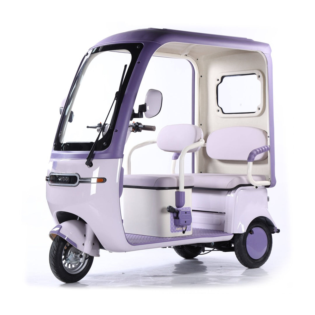 Megawheels 60 V Urban Roof Back Enclosed Electric Scooter Tricycle for 3 Passengers