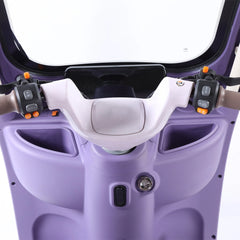 Megawheels 60 V Urban Roof Back Enclosed Electric Scooter Tricycle for 3 Passengers