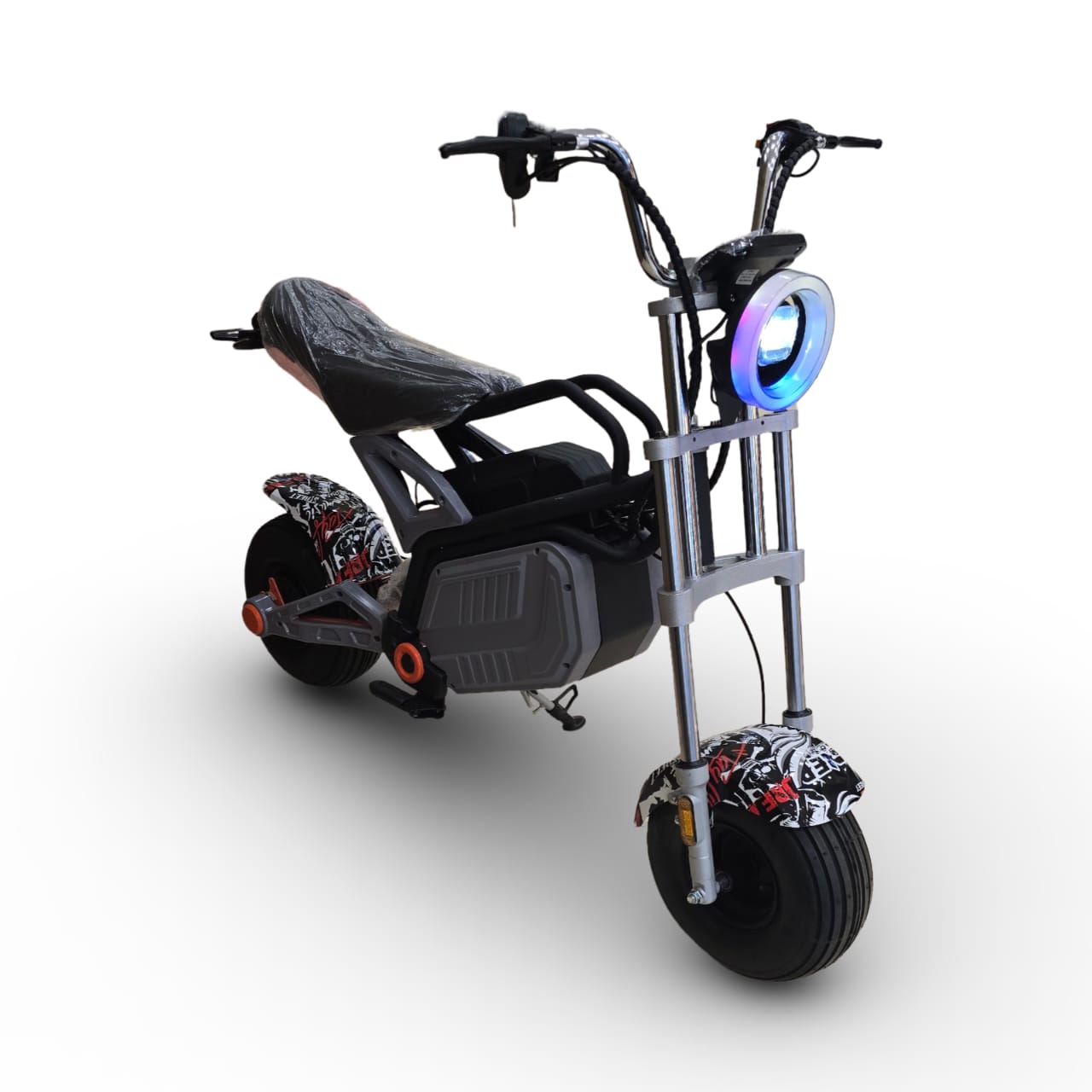 Electric Bike with colourful lights