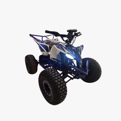 Front View of Blue and black ATV Quad Bike