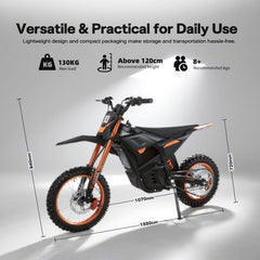 Small electric bike with dimensions and features