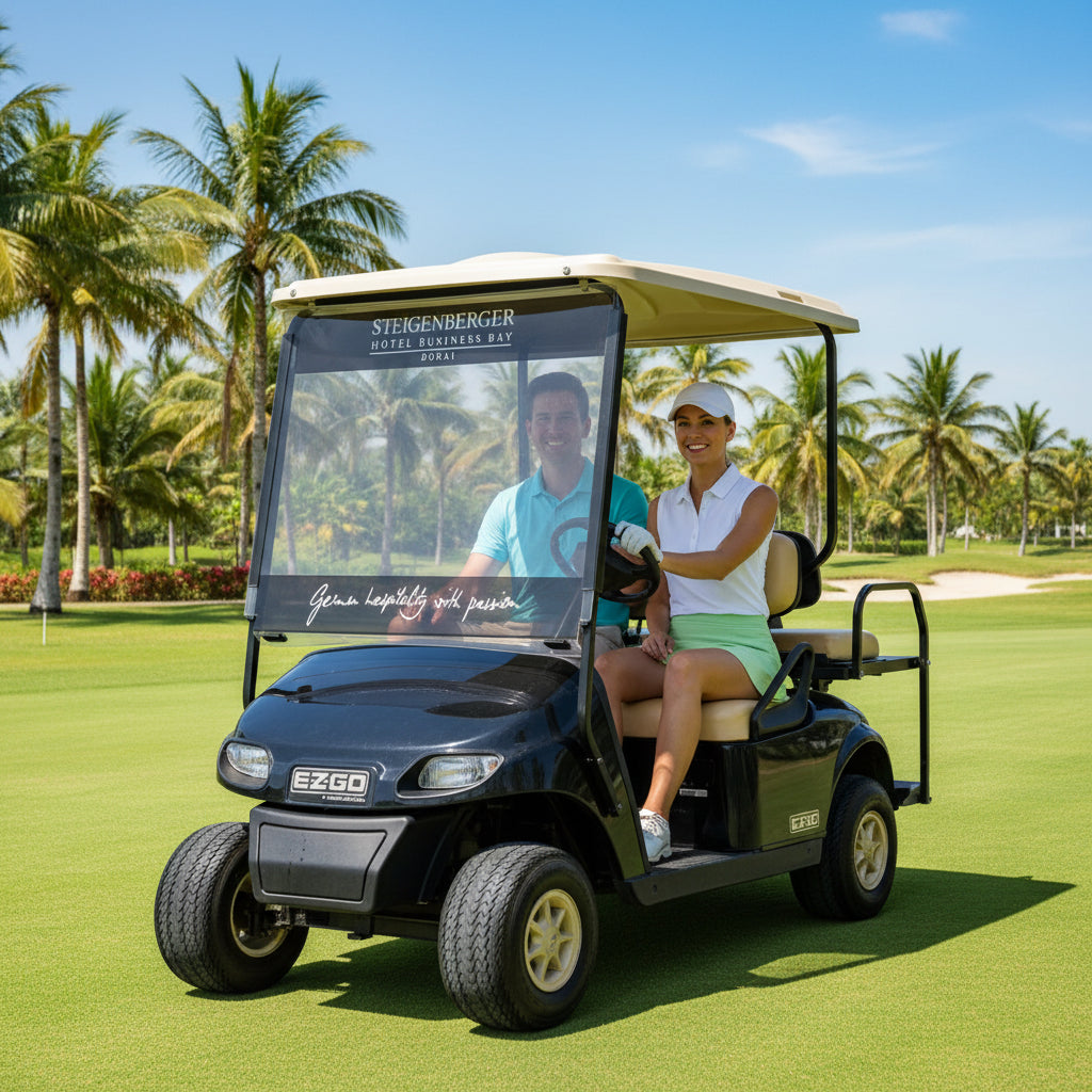 Refurbished EZGO 4 Seater Golf Cart 2021 - black color