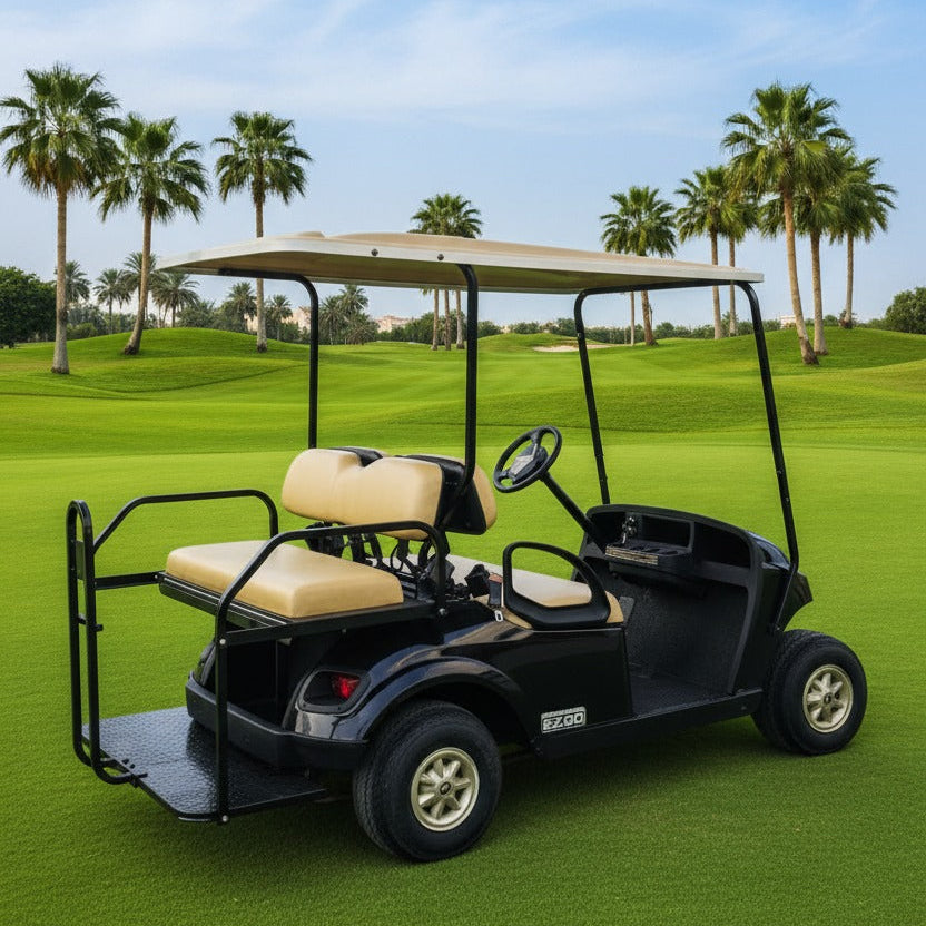 Refurbished EZGO 4 Seater Golf Cart 2021 in the golf court