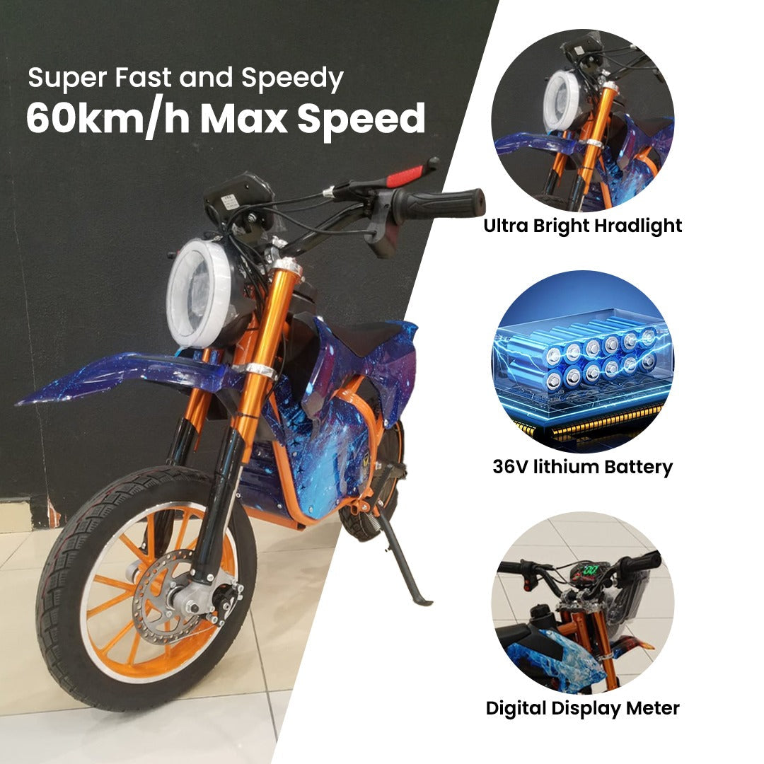 Megastar Kids Brushless Motor Electric Dirt Bike Electric Cross Bike Kids Cross Bike