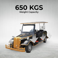 Vintage-style electric car with 650 KGS Weight Capacity