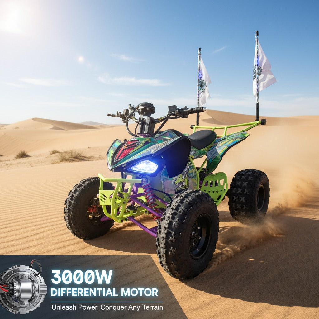 Electric ATV Atom 72 V Quad Bike Motor Power 4000 Watt