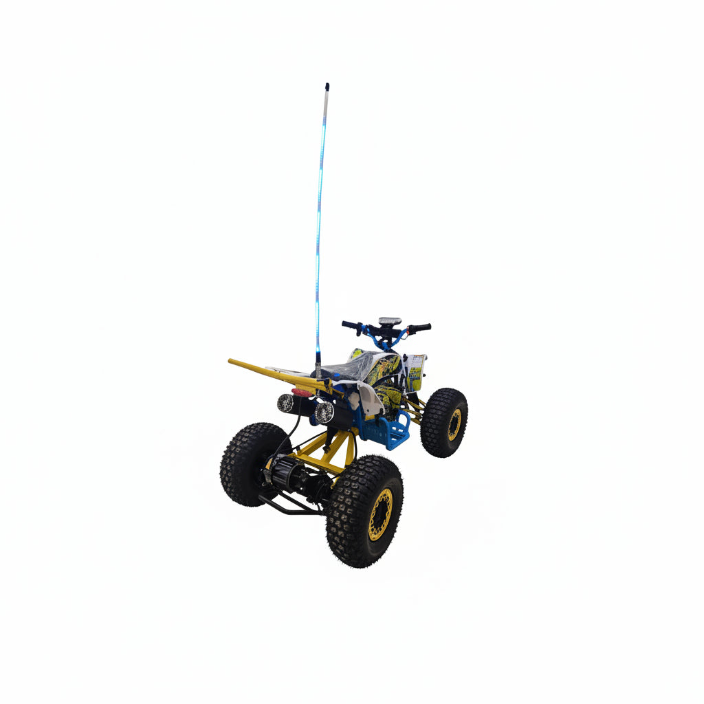 Model of a four-wheeled vehicle with large wheels