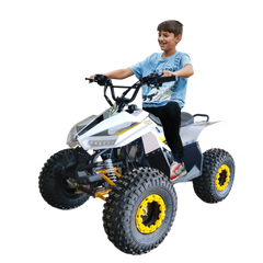 Megawheels 80 cc Atv Quad Bike 4 wheels for 5-10 yr old - yellow