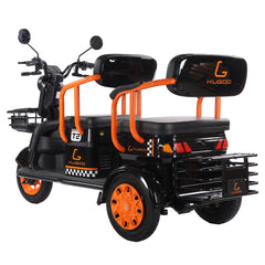 Black and orange Kugoo three-wheeled vehicle