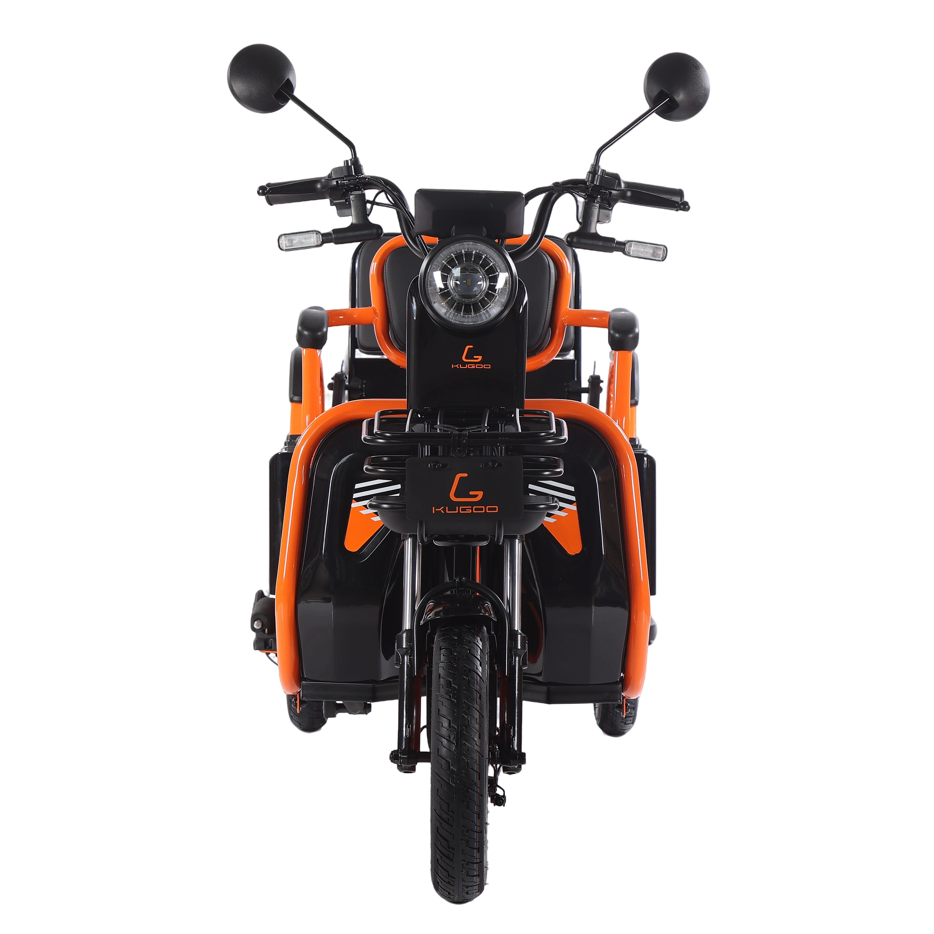 Kugoo Hybrid 3-Wheel Electric cargo Tricycle with mirror