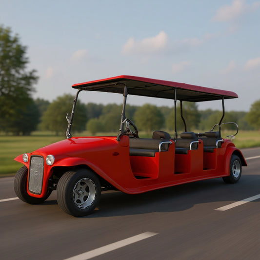 Megawheels Electric Golf Cart Vintage Classic Royal Vintage Golf Buggy 8 Seater by Gulf Buggy