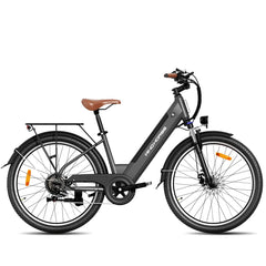 Grey WindHorse F2 E Bike on a white background