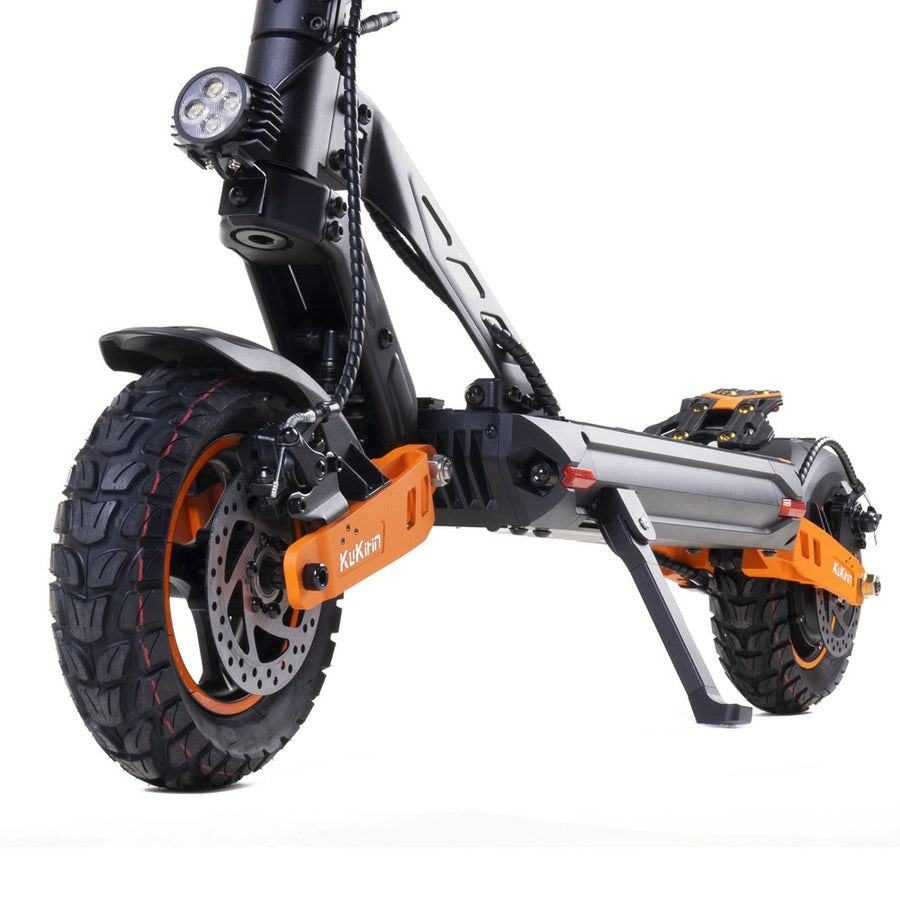 Black and orange electric scooter