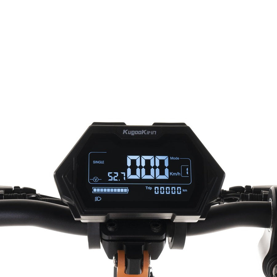 Digital display on a bicycle handlebar
