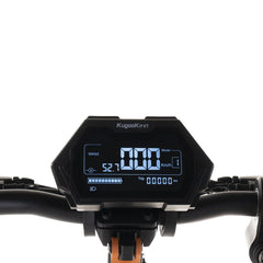Digital display on a bicycle handlebar