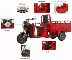 125 cc Cargo Tuk Tuk 3 wheels Fuel Scooter