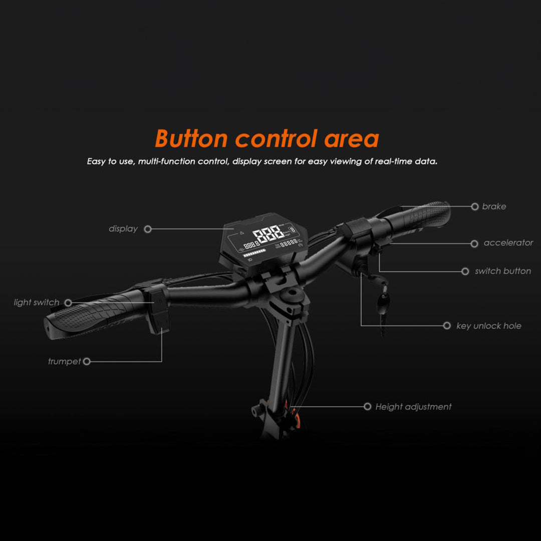 Control panel of KuKirin M5 Pro Electric Scooter – 1000W | 48V 20Ah | 52 km/h