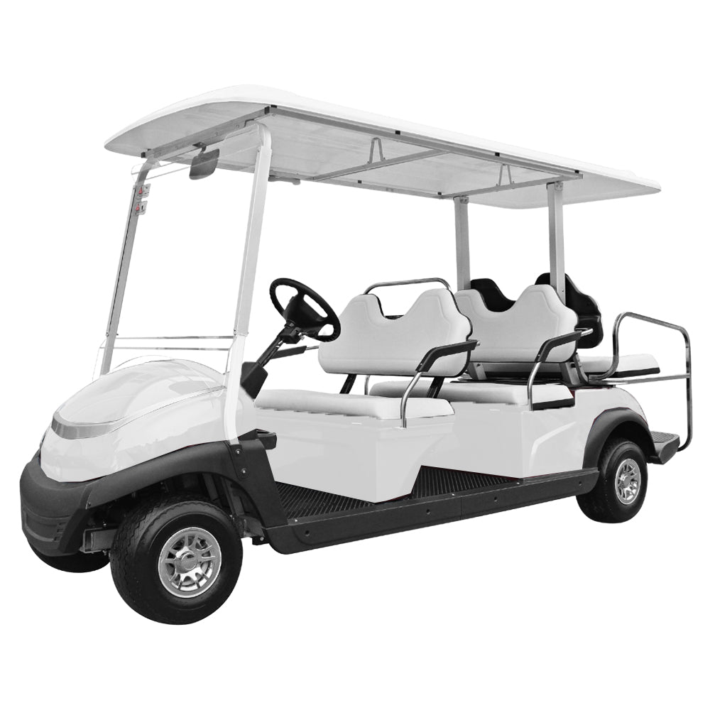 Megastar Golf club car 4 + 2 seater  electric golf cart-White