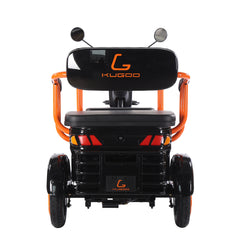 Black and orange Kugoo mobility scooter 