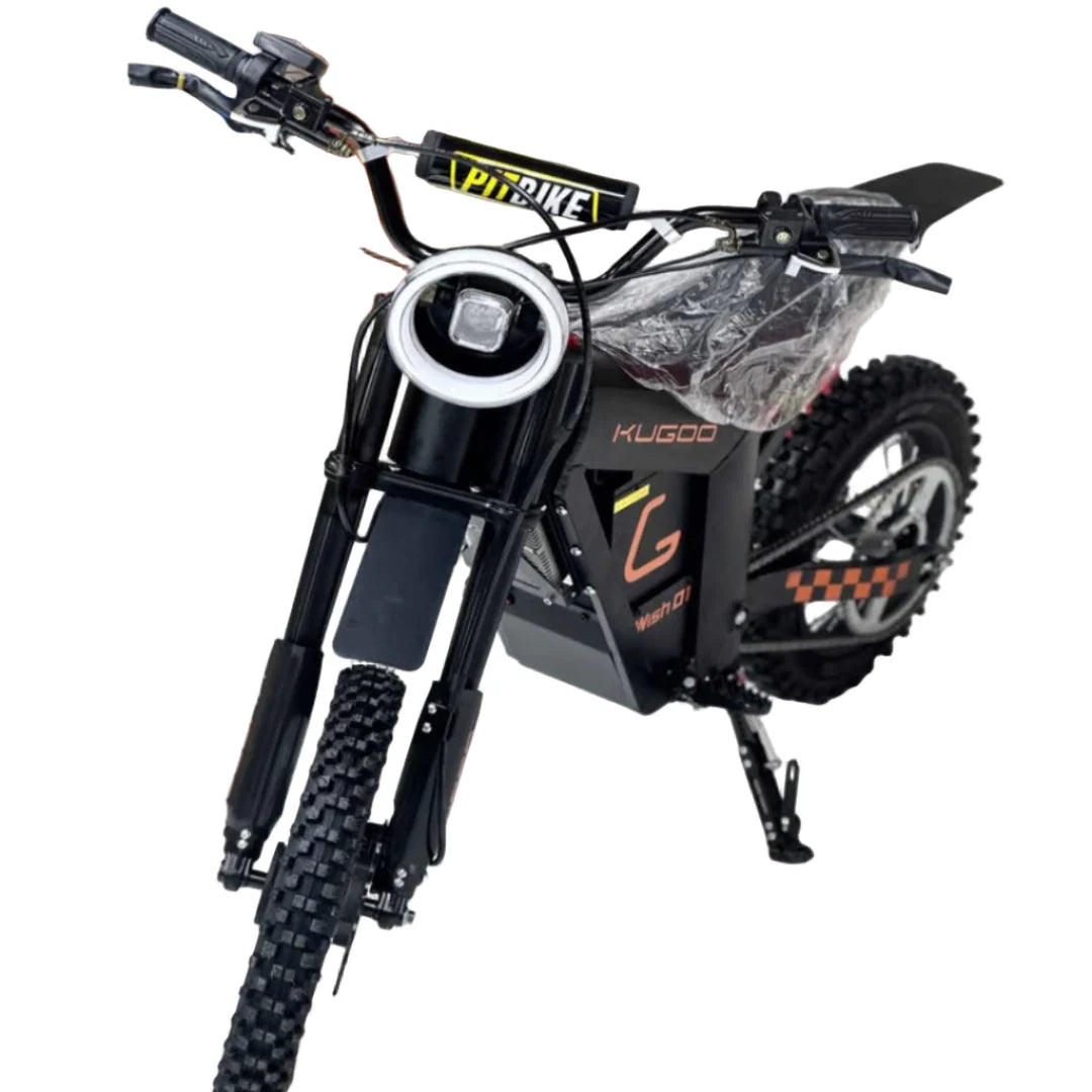Black Kugoo Wish01 EV Dirt Bike Scooter Off Road Bike