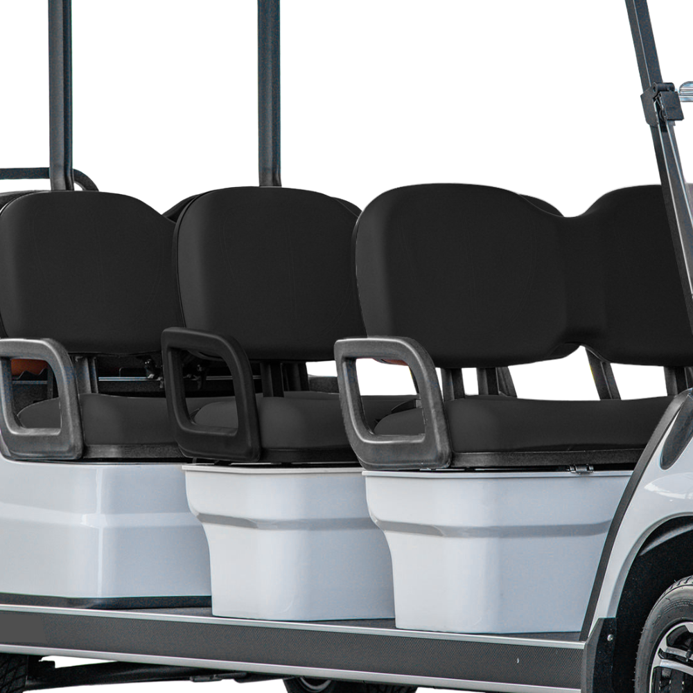 Black 8-seater golf cart 