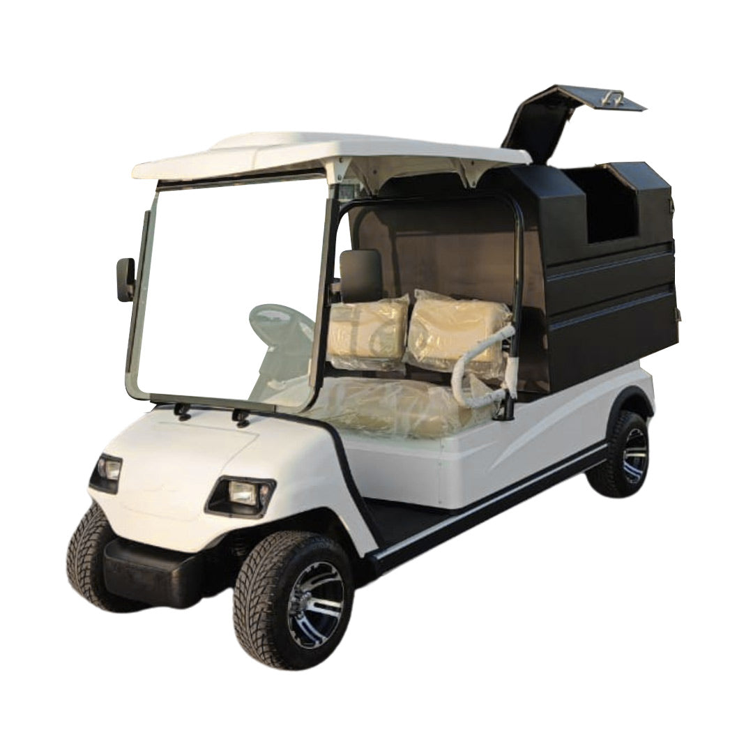 Megawheels Lvt 2 Seater Golf Cart With Solid Garbage Waste Disposal Box at Gulf Buggy