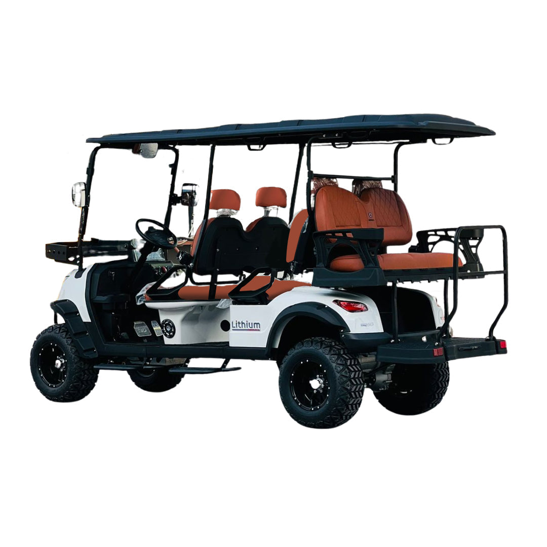 Green Rider Lifted Premium Electric Golf Cart 4+2 Seater and Lithium Battery