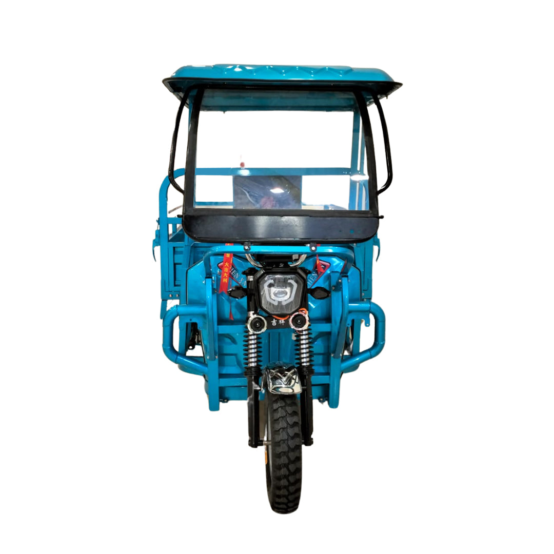 Megawheels Electric Tricycle With Trolley Closed Cabin Tuktuk Scooter 1.6 Mtr