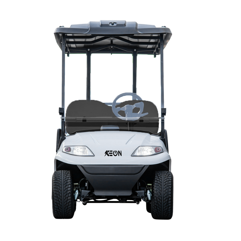 White Keon Electric golf cart with canopy