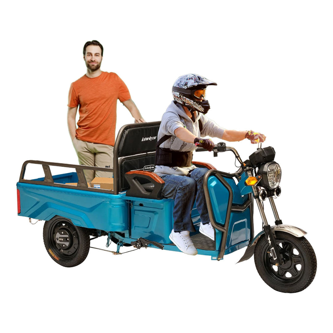 Megawheels 3 Wheeler Electric Utility Cargo Tricycle with Trolley