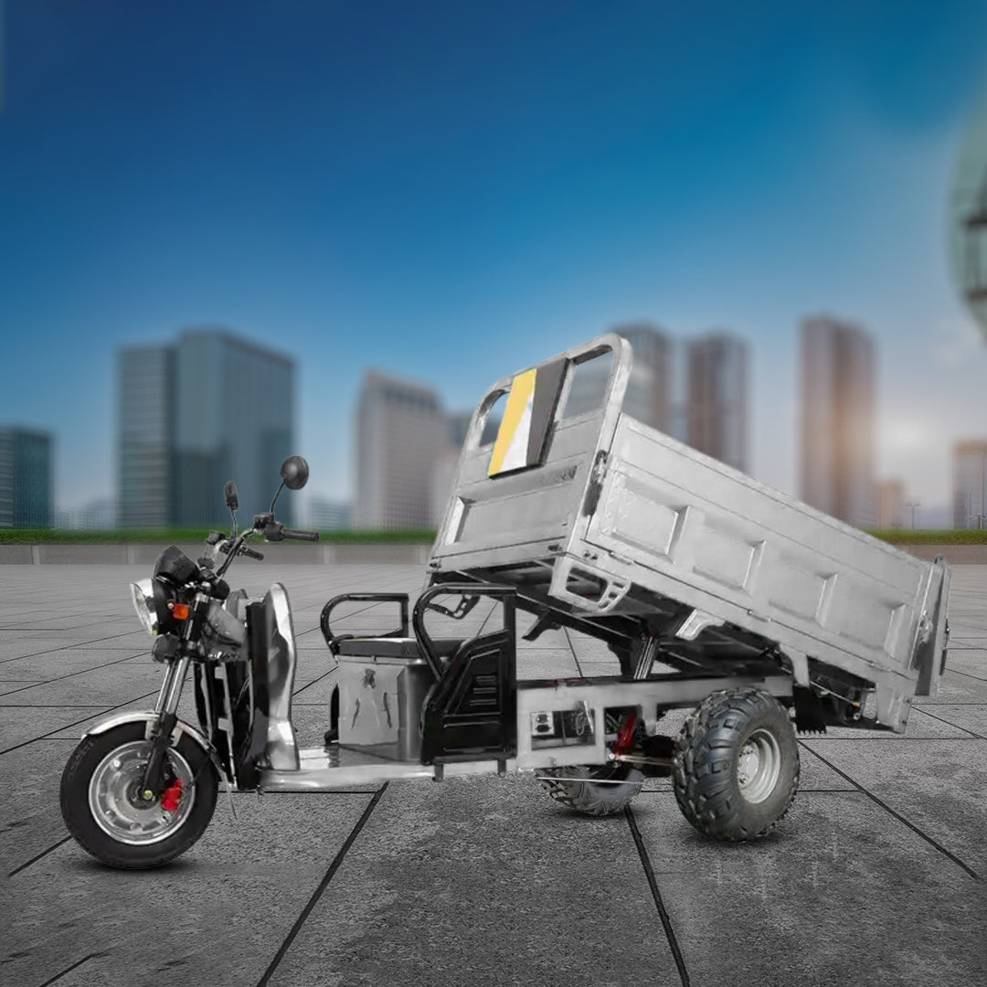 Megawheels Hydraulic Cargo 1.6 Mtr Tuk Tuk Electric 3 Wheels Off Road Scooter Trolley - Rafplay