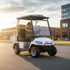 Keon Electric Utility Vehicle 2 Seater with Short Cargo Box With Black Seat