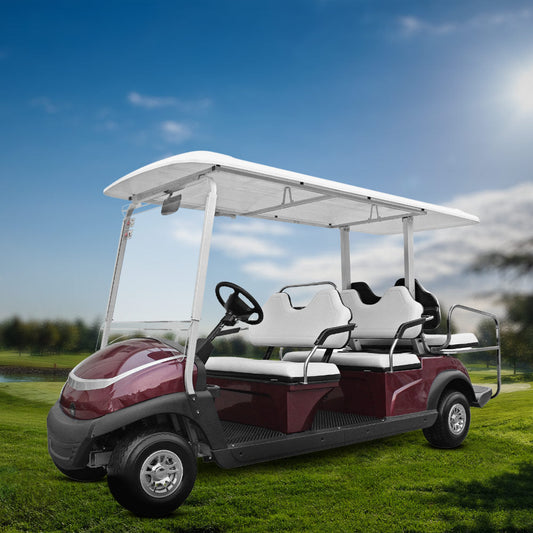 Megastar Golf club car 4 + 2 seater  electric golf cart-White