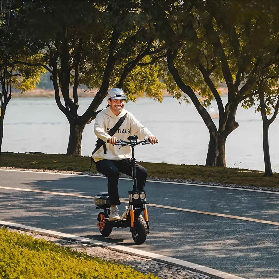 Person riding KuKirin M5 Pro Electric Scooter – 1000W | 48V 20Ah | 52 km/h